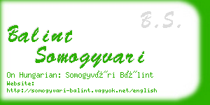 balint somogyvari business card